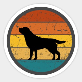 Retro Sunset Dog Sticker